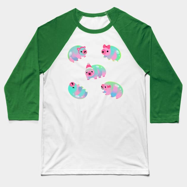 Water Bear (Tardigrades) Baseball T-Shirt by pikaole